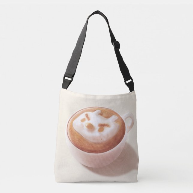 Jag skummar med känslor - kaffekonst axelväska (Framsida)