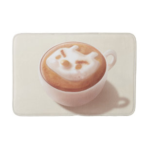 Jag skummar med känslor - kaffekonst badrumsmatta