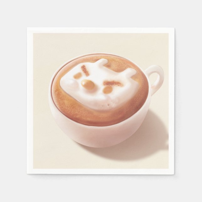 Jag skummar med känslor - kaffekonst pappersservett (Framsidan)