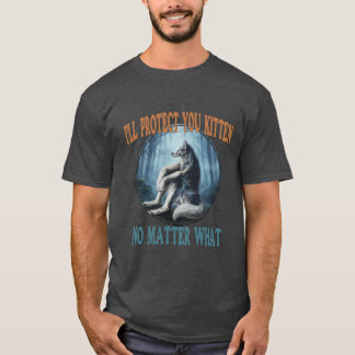 Jag Skyddar Dig Lilla Katt Oavsett Vad - Varg T Shirt