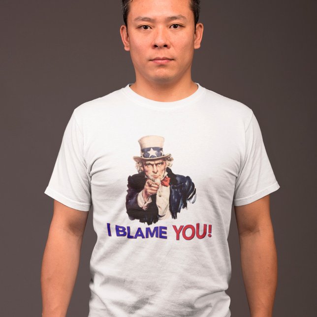 Jag skyller på DIG - Retro Uncle Sam T-shirt (Skapare uppladdad)