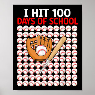 Jag Slå 100 dagar med basket Fladdermus Boys Småba Poster
