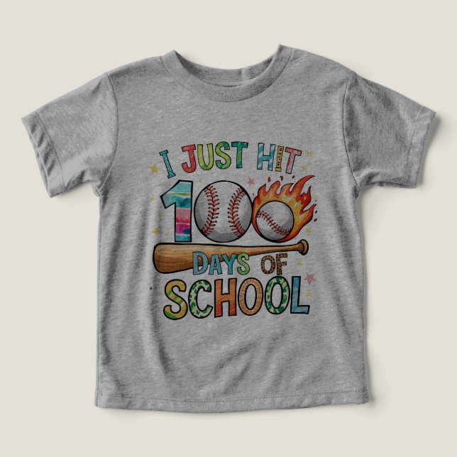 Jag Slå bara 100 dagar med basket 100 dagar T Shirt (Design Framsida)