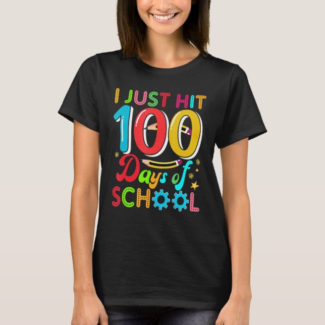 Jag Slå bara 100 skoldagar 100 skoldagar T Shirt (Framsida)
