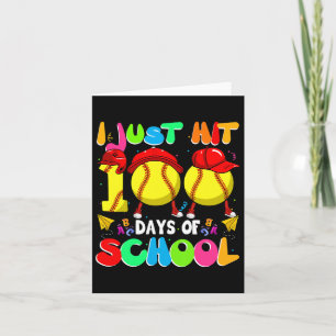 Jag Slå just 100 dagar med barnsoftball Kids Boys Kort