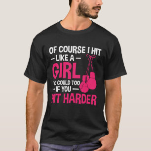 Jag Slå som en tjej Kickboxing Boxing Clas T Shirt