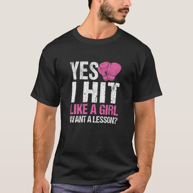 Jag Slå som en tjej Wan T Shirt (Framsida)