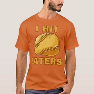 Jag SLÅ TATERS Funny Baseball Softball Dinger Hitt T Shirt