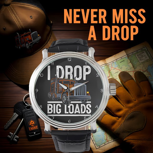 Jag släpper stora lass lastbilschaufför armbandsur (Skapare uppladdad)