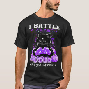Jag slår Alzheimers medvetandehöjande katt T Shirt