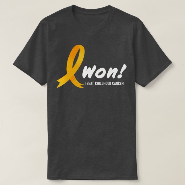 Jag slår barncancer. Teal Ribbon for T Shirt (Design framsida)