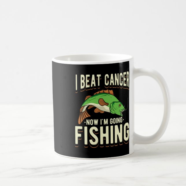 Jag slår cancer nu jag ska fiska 1 kaffemugg (Höger)
