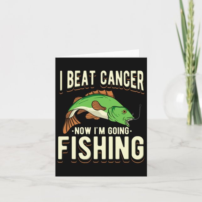 Jag slår cancer nu jag ska fiska 1 kort (Framsida)