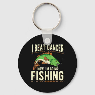 Jag slår cancer nu jag ska fiska 1 nyckelring