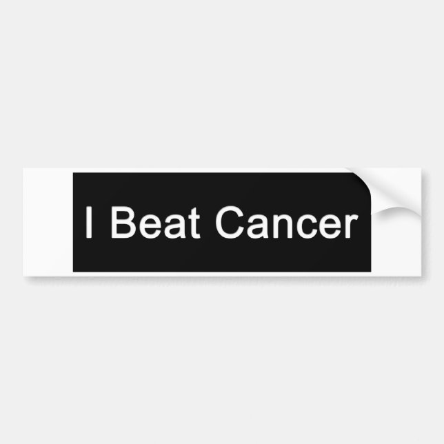 Jag slår cancerbildekalet bildekal (Framsidan)