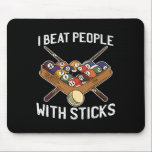 Jag slår folk med en Stick Billiards Funny Bassäng Musmatta<br><div class="desc">Jag slår folk med en stift Billiards Funny Bassäng Snooker</div>