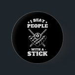 Jag slår folk med en stift-Billiards Stick Bassäng Knapp<br><div class="desc">Jag slår folk med en stift-Billiards Stick Bassäng</div>