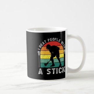 Jag slår folk med en stift Lacrosse Player 4 Kaffemugg
