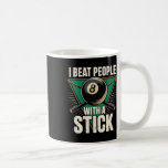 Jag slår folk med en stift på miljardspel 8 Boll B Kaffemugg<br><div class="desc">Jag slår folk med en pendelbiljard 8 Boll Bassäng Player</div>