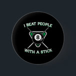 Jag slår folk med ett stift på Bassäng Snooker Knapp<br><div class="desc">Jag slår folk med ett stift på Bassäng Snooker Gift</div>