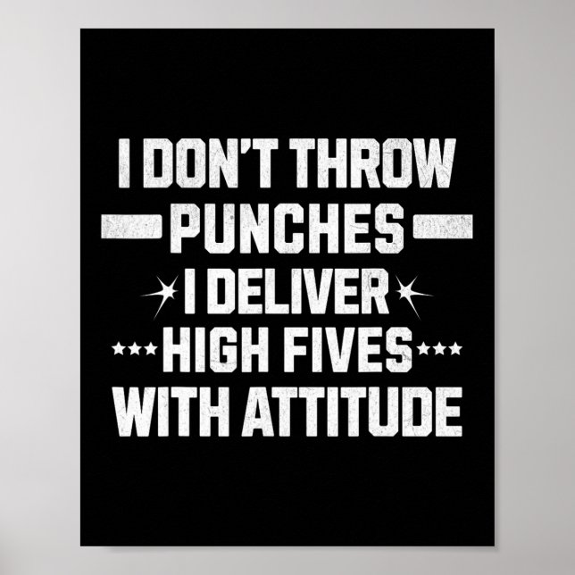 Jag Slår Inte; Jag Ger High-fives Med En Poster (Framsidan)