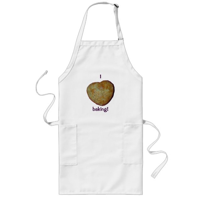 Jag slår till mot Lemon Poppyseed apron Långt Förkläde (Framsidan)