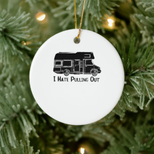 Jag slår ut Camper RV-motorhem Julgransprydnad Keramik