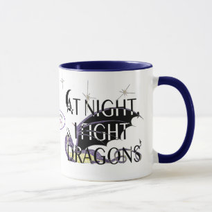 Jag slåss med drakemuggen (färg) mugg