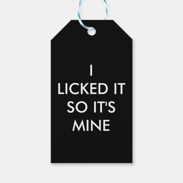 JAG SLICKADE DET SÅ DET ÄR MINA PRESENTETIKETT (Framsidan)