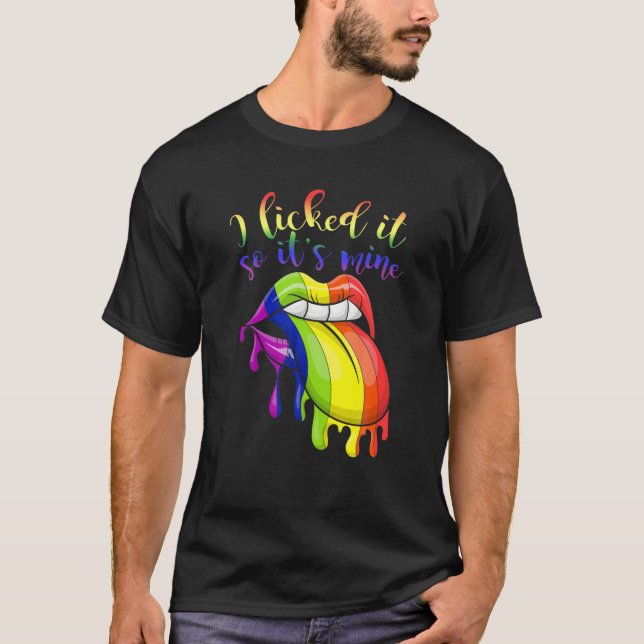 Jag Slickat det så att dess Lesbisk av min , Gay p T Shirt (Framsida)