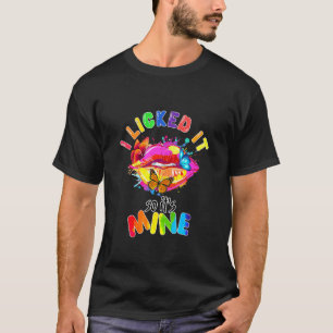 Jag Slickat det så att dess Lesbisk Lgbtq Rainbow T Shirt