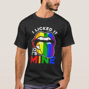 Jag Slickat det så det är min HBT-Läppar Rainbow L T Shirt