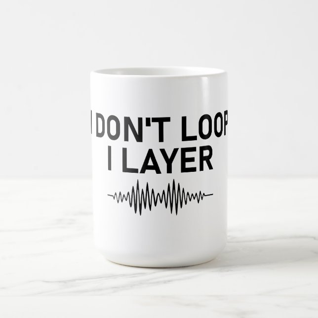 Jag slingrar mig inte i Lagrar minimal musik Kaffemugg (Center)