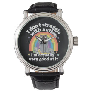 Jag Sliter Inte Med Autism Autistisk Rolig Tvättbj Armbandsur