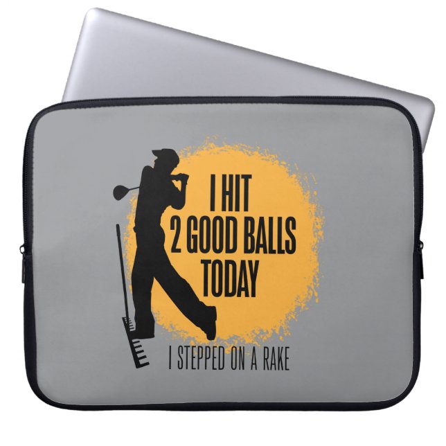 Jag slog 2 bra bollar idag - rolig golf laptop fodral (Framsidan)