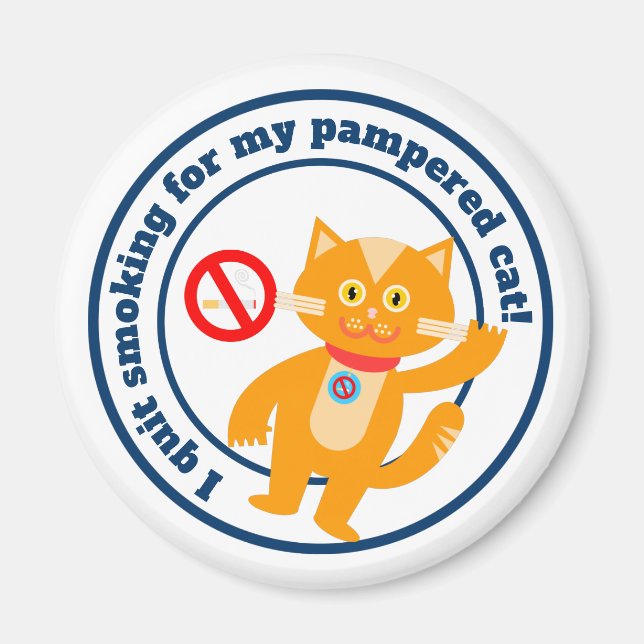 Jag slutade röka för min katt magnet (Framsidan)