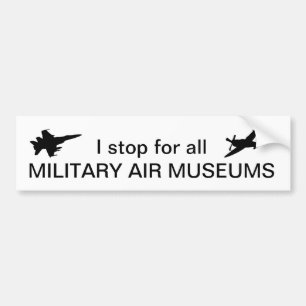 Jag slutar för alla militära museer i Luft Bildekal