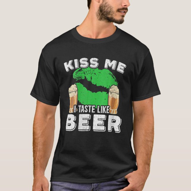 Jag smakar som Beer Saint patrick D T Shirt (Framsida)