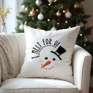 Jag smälter för dig   Frosty Jolly Snö Man jul Kudde