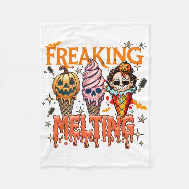Jag Smälter Ice Cream Halloween Horror Mo Fleecefilt (Framsidan)