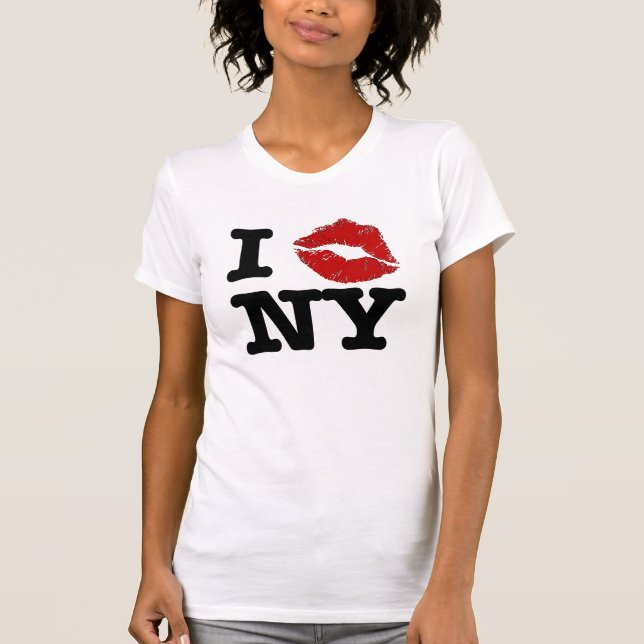 Jag "smår-hånglar" New York skjortor Tee (Framsida)