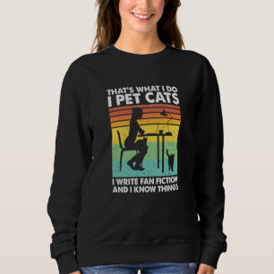 Jag smeker katter jag skriver fanfiction och jag v t shirt