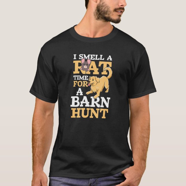 Jag Smell A Råtta Design Barn Hunt T Shirt (Framsida)