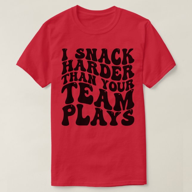 Jag snackar hårdare än ditt team spelar 1 t shirt (Design framsida)
