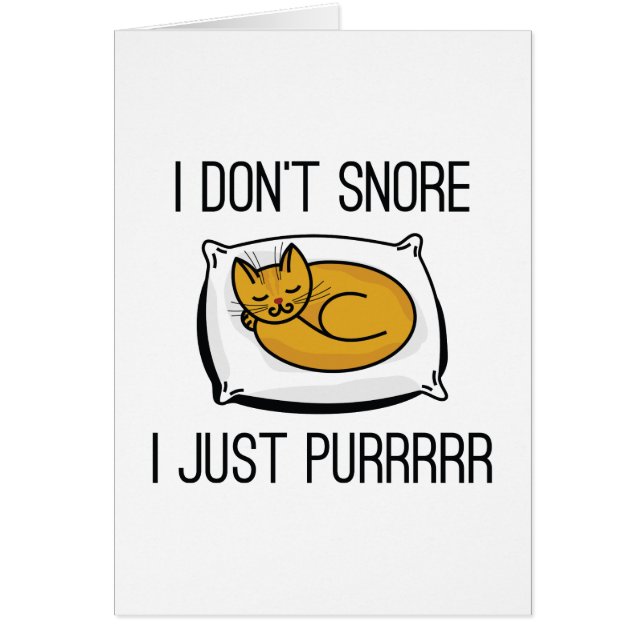 Jag Snore inte Hälsningskort (Framsidan)