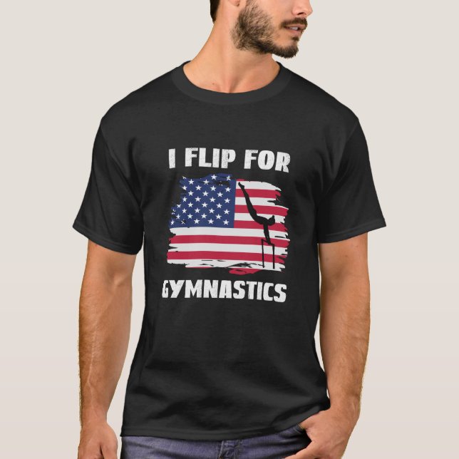 Jag söker efter gymnastika, backflip t shirt (Framsida)