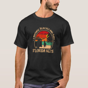 Jag söker stränder och Surfa Florida Nycklar Surfi T Shirt