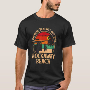 Jag söker stränder och Surfa Rockaway Beach Oregon T Shirt