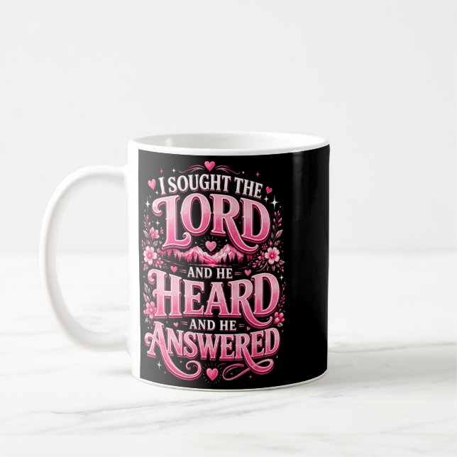 Jag sökte Herren och han hörde och han svarade Kaffemugg (Vänster)