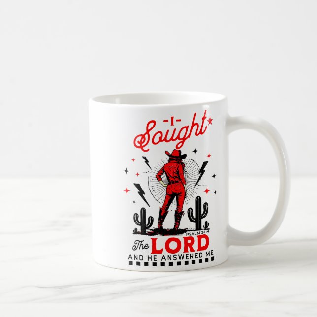 Jag sökte Herren och han svarade mig Kaffemugg (Höger)